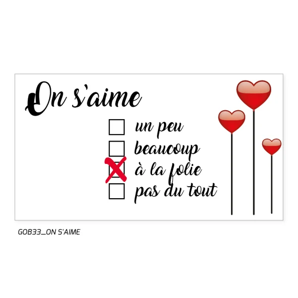 Dites "Je t'aime" de façon unique avec l'Ecocup "On s'aime". Un cadeau romantique et éco-responsable pour une Saint-Valentin mémorable.